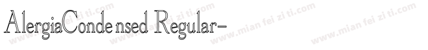 Alergia Condensed Regular字体转换
